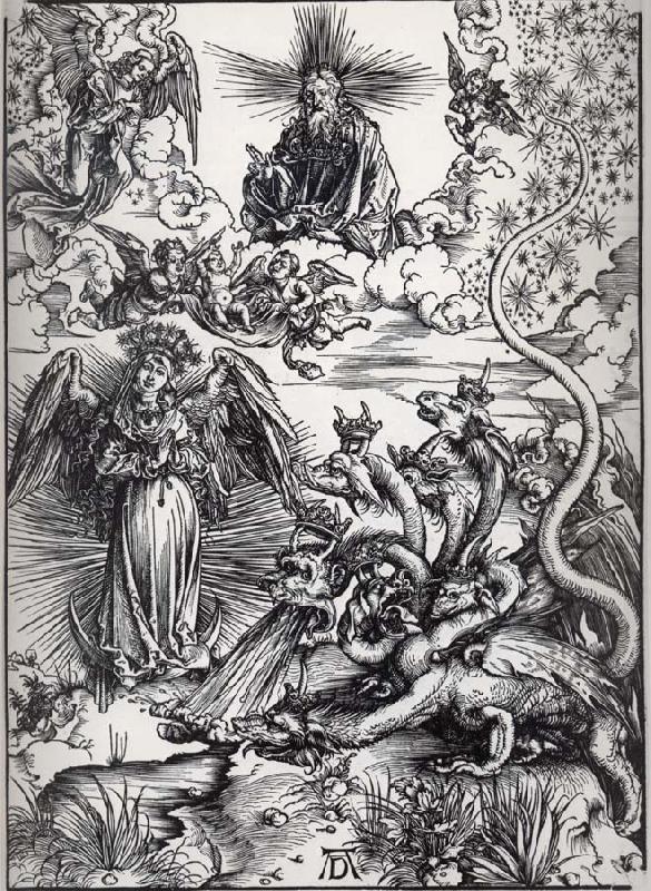 The Apocalyptic woman and the seven-Headed Dragon, Albrecht Durer